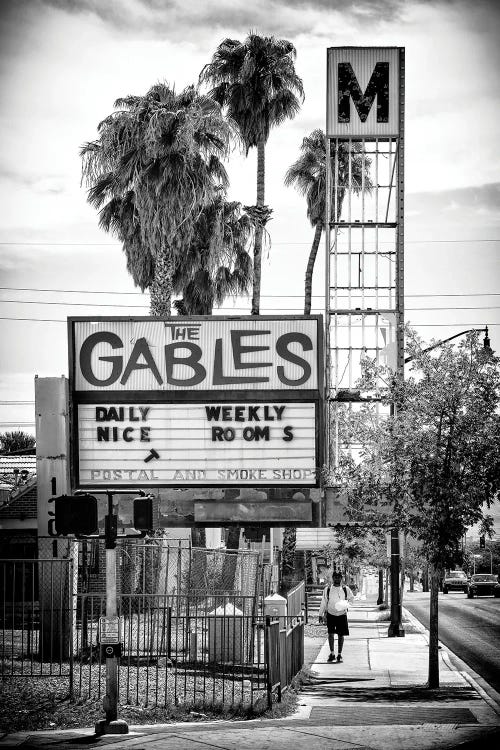 Black Nevada Series - The Gables Motel Fremont Street