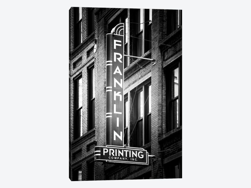 Black NOLA Series - Franklin Sign by Philippe Hugonnard 1-piece Canvas Art