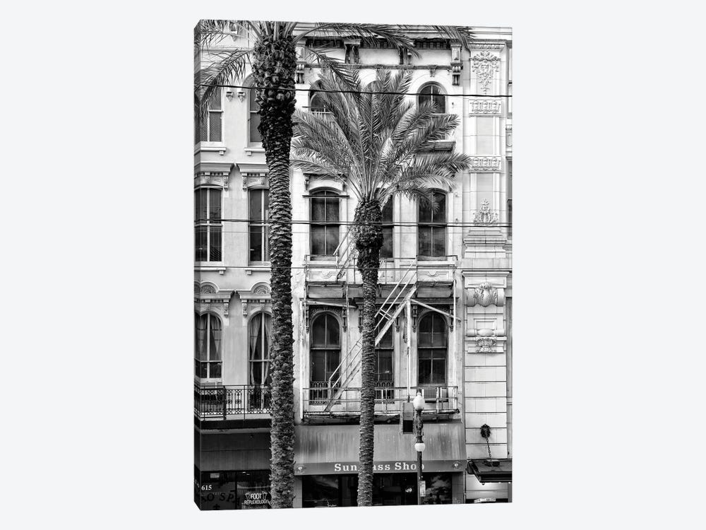 Black NOLA Series - Palm Tree Facade by Philippe Hugonnard 1-piece Canvas Art Print