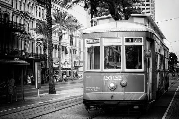 Louisiana: Black NOLA Series - Streetcar New Orleans by Philippe Hugonnard