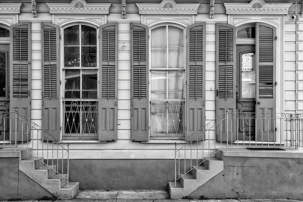 New Orleans: Black NOLA Series - Facade French Quarter by Philippe Hugonnard