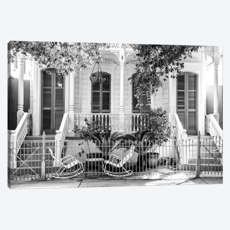 Black NOLA Series - French Colonial Architecture Canvas Print #PHD1975} by Philippe Hugonnard Canvas Artwork