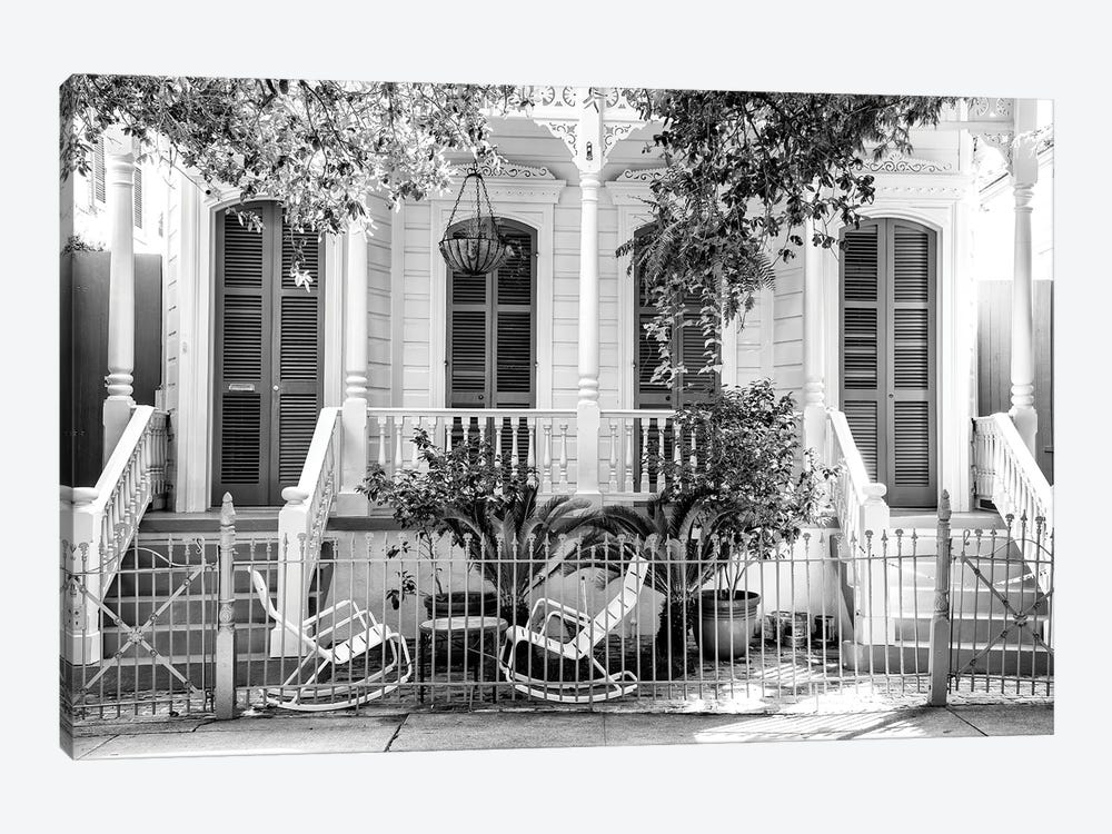Black NOLA Series - French Colonial Architecture by Philippe Hugonnard 1-piece Canvas Artwork