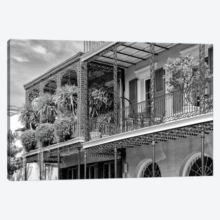 Black NOLA Series - The Most Famous Balcony Canvas Print #PHD1977} by Philippe Hugonnard Canvas Wall Art