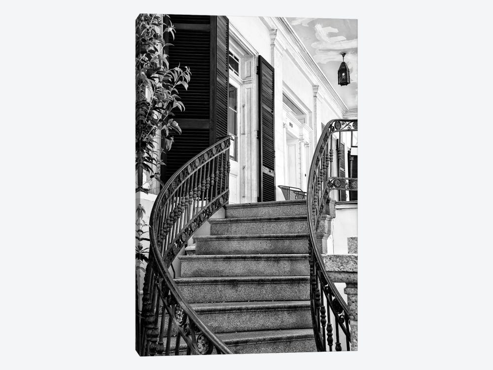 Black NOLA Series - Colonial Staircase by Philippe Hugonnard 1-piece Canvas Wall Art
