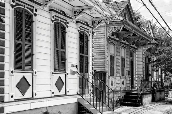 Louisiana: Black NOLA Series - Shotgun Facades by Philippe Hugonnard