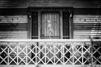 Black NOLA Series - Skeleton House by Philippe Hugonnard canvas print