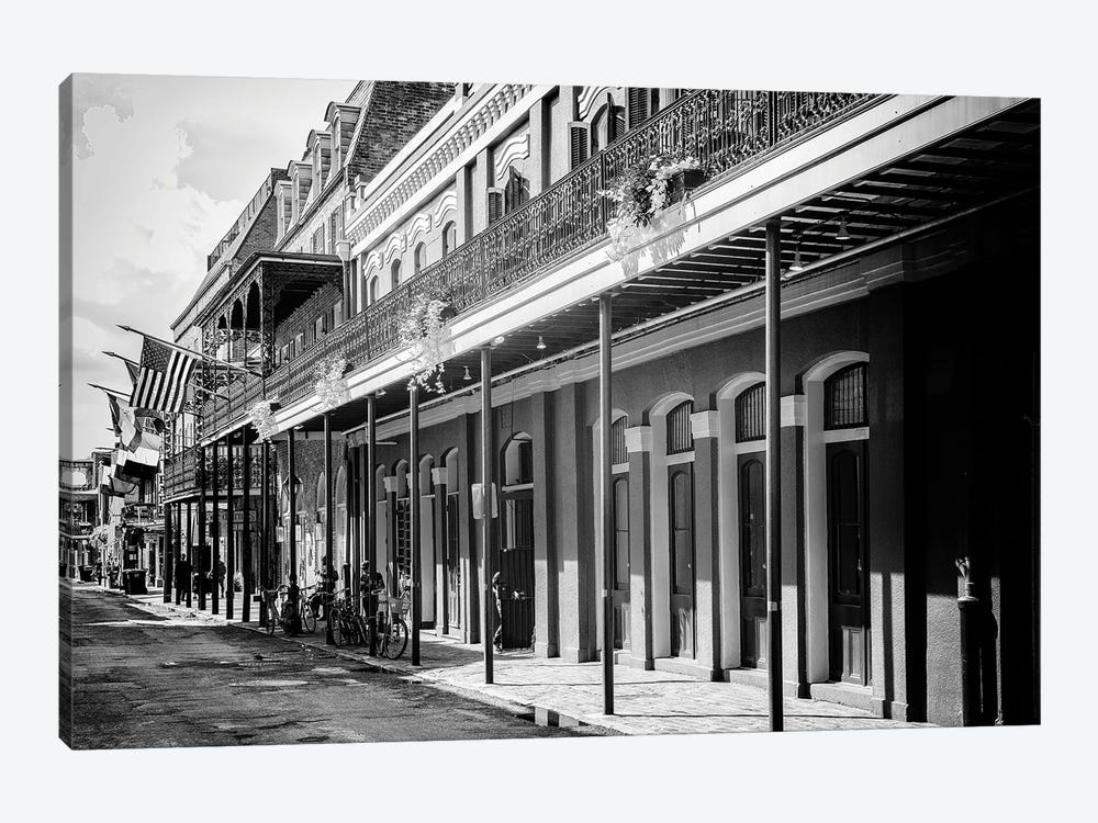 Black NOLA Series - Old Traditional Facades by Philippe Hugonnard 1-piece Canvas Art