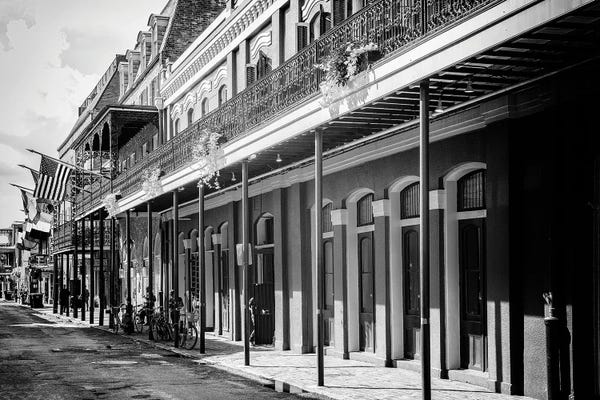 Louisiana: Black NOLA Series - Old Traditional Facades by Philippe Hugonnard