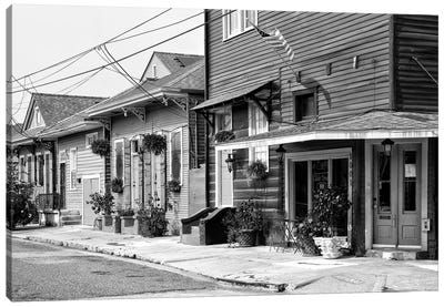Black NOLA Series - Faubourg Marigny New Orleans Canvas Art Print - All Black Collection