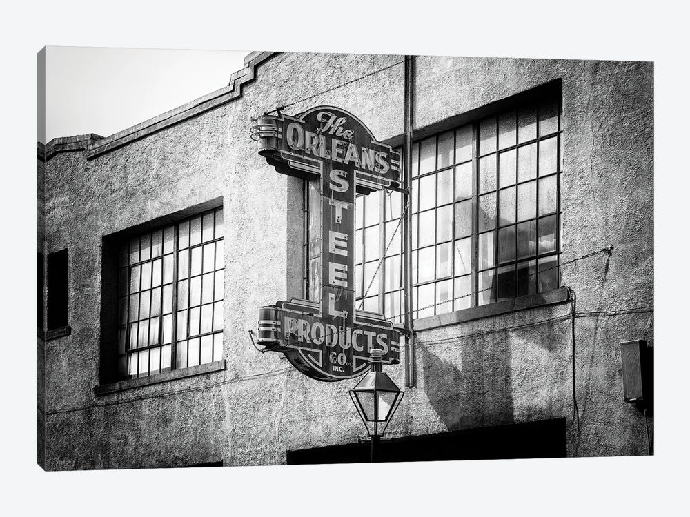 Black NOLA Series - The Orleans Steel Sign by Philippe Hugonnard 1-piece Canvas Art Print