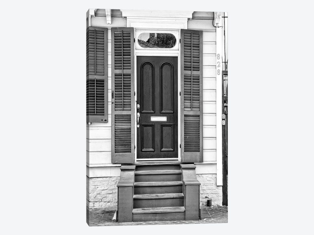 Black NOLA Series - Historic Doors French Quarter by Philippe Hugonnard 1-piece Canvas Wall Art