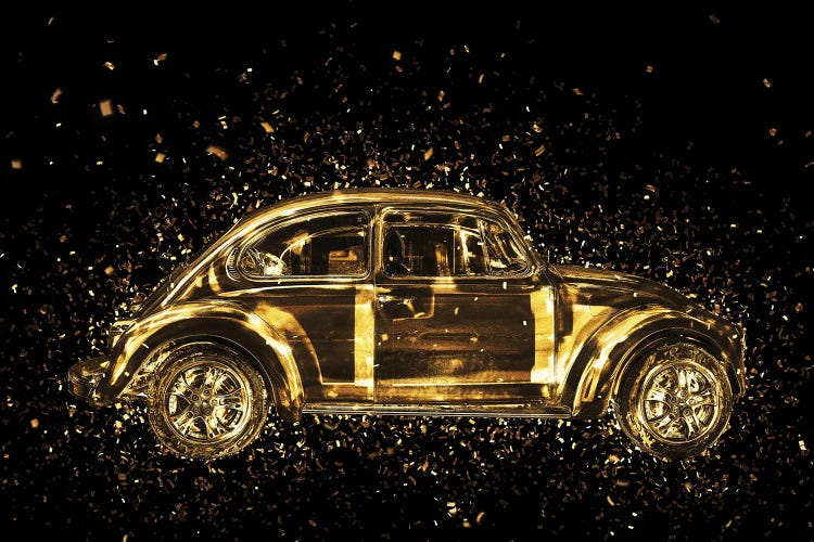 Golden - Classic VW by Philippe Hugonnard wall art