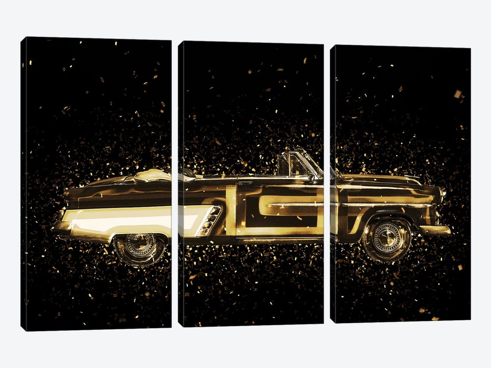 Golden - Vintage Car by Philippe Hugonnard 3-piece Art Print