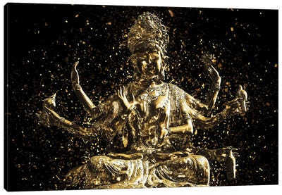 Golden - Shiva Canvas Art Print - Sculpture & Statue Art