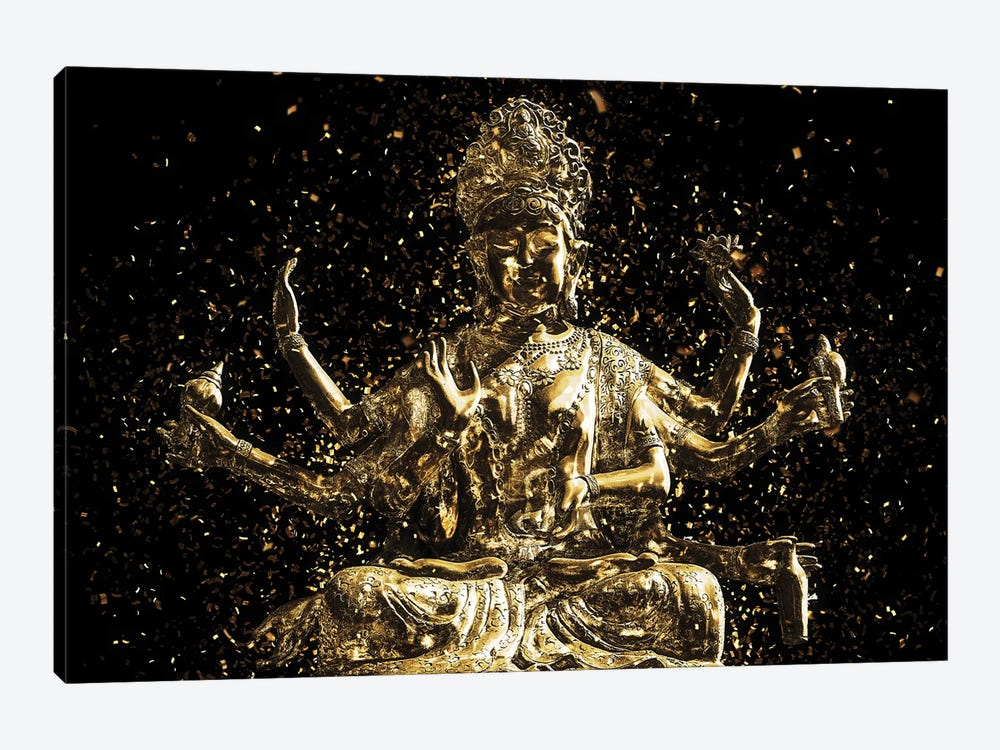 Golden - Shiva by Philippe Hugonnard 1-piece Canvas Artwork