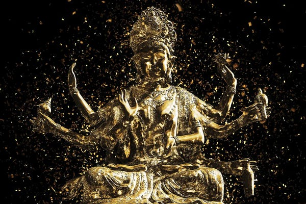 Sculptures & Statues: Golden - Shiva by Philippe Hugonnard