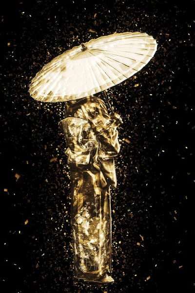 Golden - Geisha by Philippe Hugonnard multi panel art