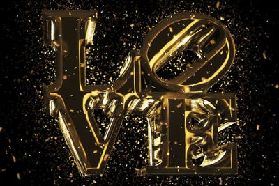 Golden - Love by Philippe Hugonnard canvas print