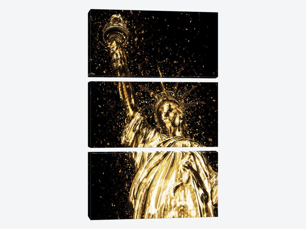 Golden - Liberty by Philippe Hugonnard 3-piece Canvas Art Print