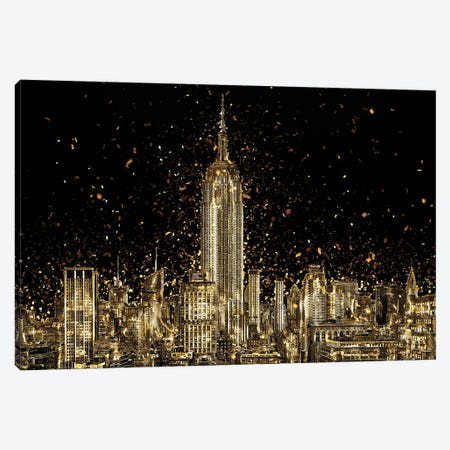 Golden - Manhattan Skyline Canvas Print #PHD2019} by Philippe Hugonnard Canvas Artwork