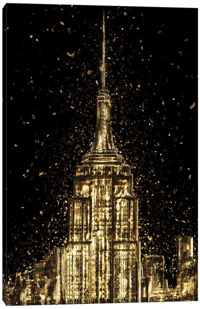 Golden - The Empire State Building Canvas Art Print - Empire State Building