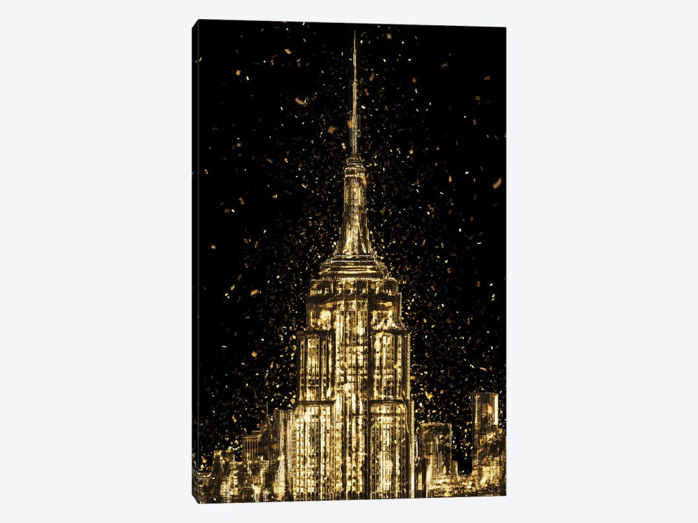 Golden - The Empire State Building by Philippe Hugonnard 1-piece Canvas Art