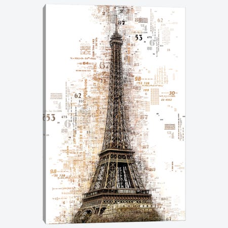 Numbers Collection - Paris Eiffel Canvas Print #PHD2021} by Philippe Hugonnard Art Print