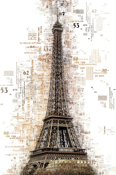 Towers: Numbers Collection - Paris Eiffel by Philippe Hugonnard
