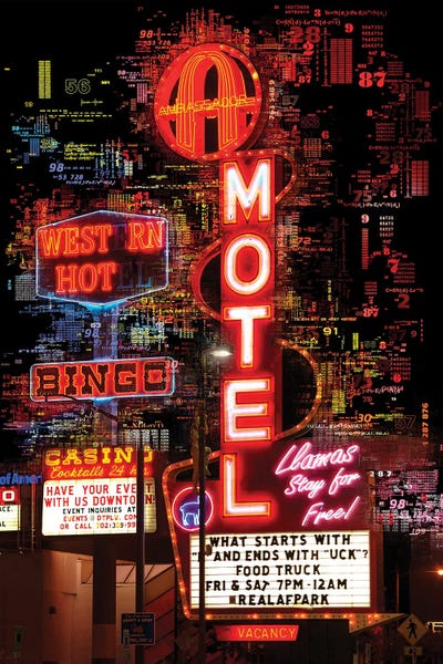 Las Vegas: Numbers Collection - Las Vegas Bingo Motel by Philippe Hugonnard
