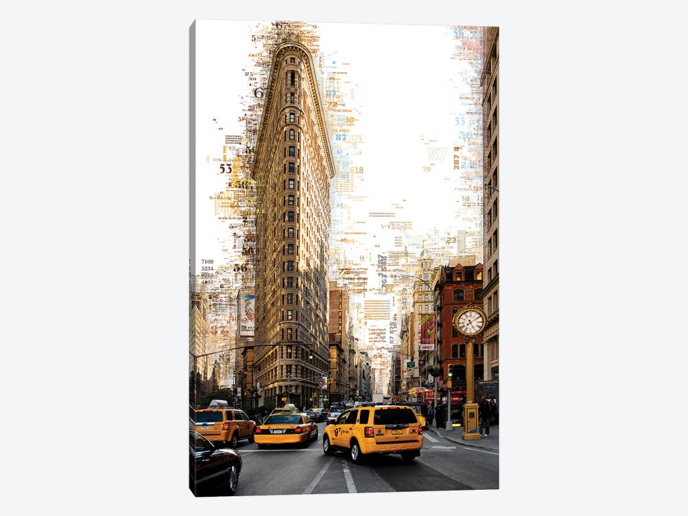 Numbers Collection - Manhattan Flatiron by Philippe Hugonnard 1-piece Canvas Wall Art