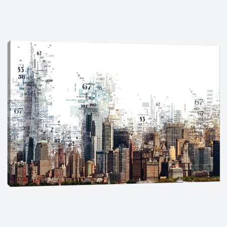 Numbers Collection - Ny Skyline Canvas Print #PHD2027} by Philippe Hugonnard Canvas Art