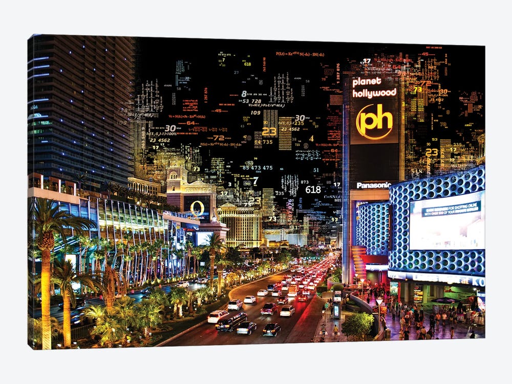 Numbers Collection - Vegas Strip by Philippe Hugonnard 1-piece Canvas Art