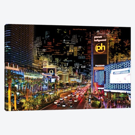 Numbers Collection - Vegas Strip Canvas Print #PHD2028} by Philippe Hugonnard Art Print