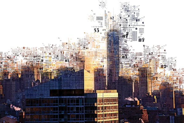 New York City Skylines: Numbers Collection - Ny Skyscrapers by Philippe Hugonnard