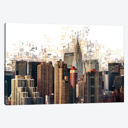 Golden - Manhattan Skyline Canvas Print | Philippe Hugonnard | iCanvas