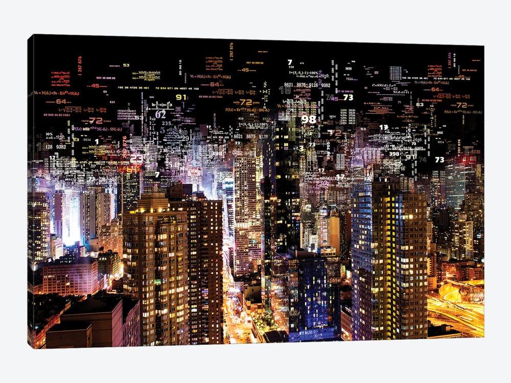 Numbers Collection - Times Square by Philippe Hugonnard 1-piece Canvas Print
