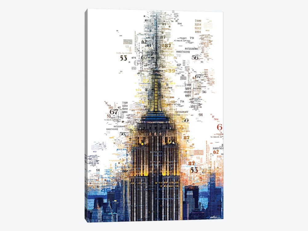 Numbers Collection - Empire State by Philippe Hugonnard 1-piece Canvas Wall Art