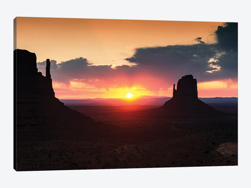 American West - Monument Valley Sunset by Philippe Hugonnard 1-piece Canvas Art Print