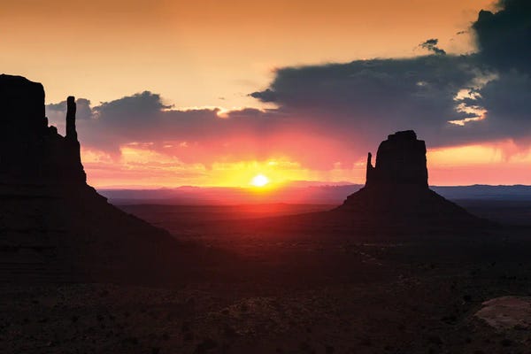 Valleys: Monument Valley Sunset - American West by Philippe Hugonnard