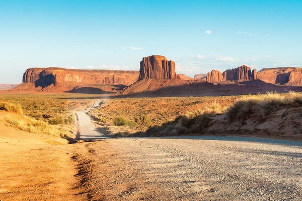 Valleys: Monument Valley Sunset Road - American West by Philippe Hugonnard