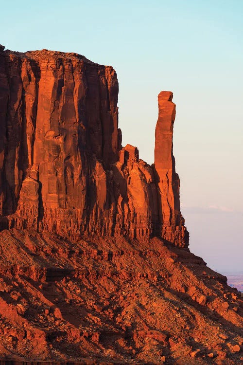 West Mitten Butte At Sunset - American West