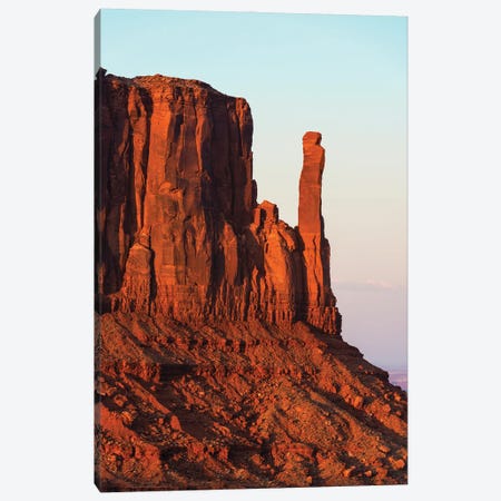 American West - West Mitten Butte At Sunset Canvas Print #PHD2101} by Philippe Hugonnard Canvas Wall Art