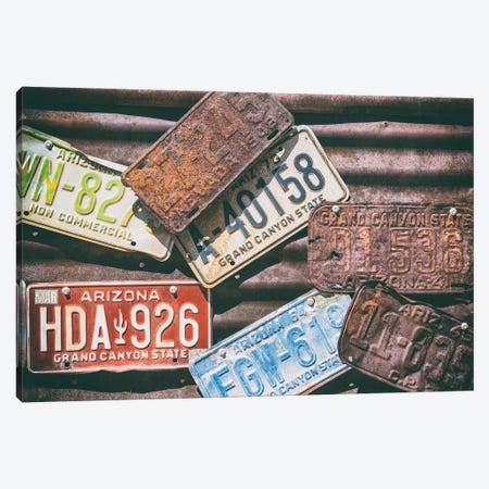 American West - Us License Plates Canvas Print #PHD2108} by Philippe Hugonnard Canvas Wall Art
