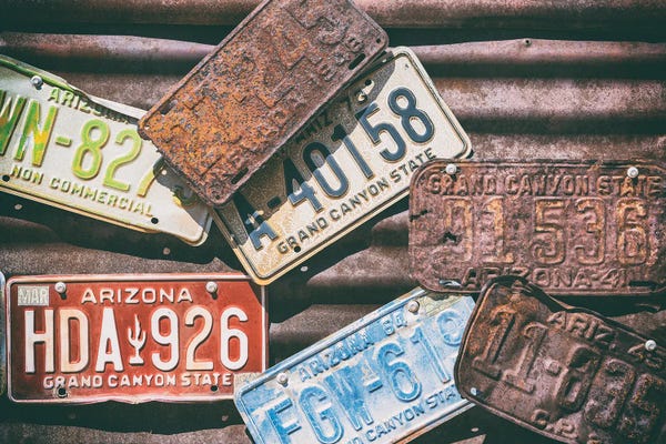 American West - Us License Plates