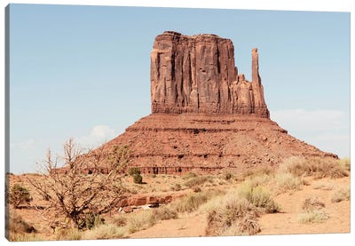 American West - West Butte Monument Valley Canvas Art Print - Valley Art