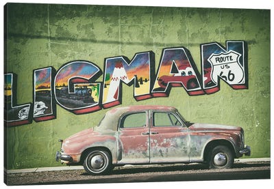 American West - Us 66 Classic Car Canvas Art Print - Route 66 Art