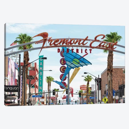American West - Vegas Fremont District Canvas Print #PHD2148} by Philippe Hugonnard Canvas Wall Art