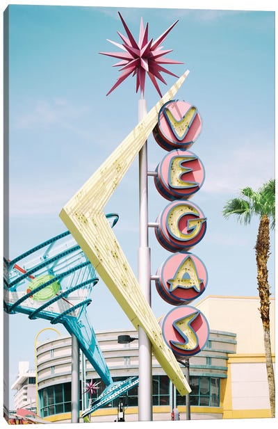 American West - Vegas Canvas Art Print - Novelty City Scenes