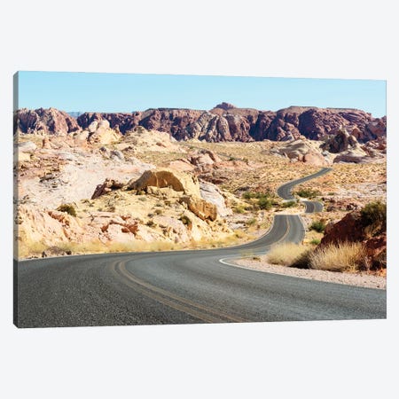 American West - Fire Valley Road Canvas Print #PHD2157} by Philippe Hugonnard Canvas Artwork